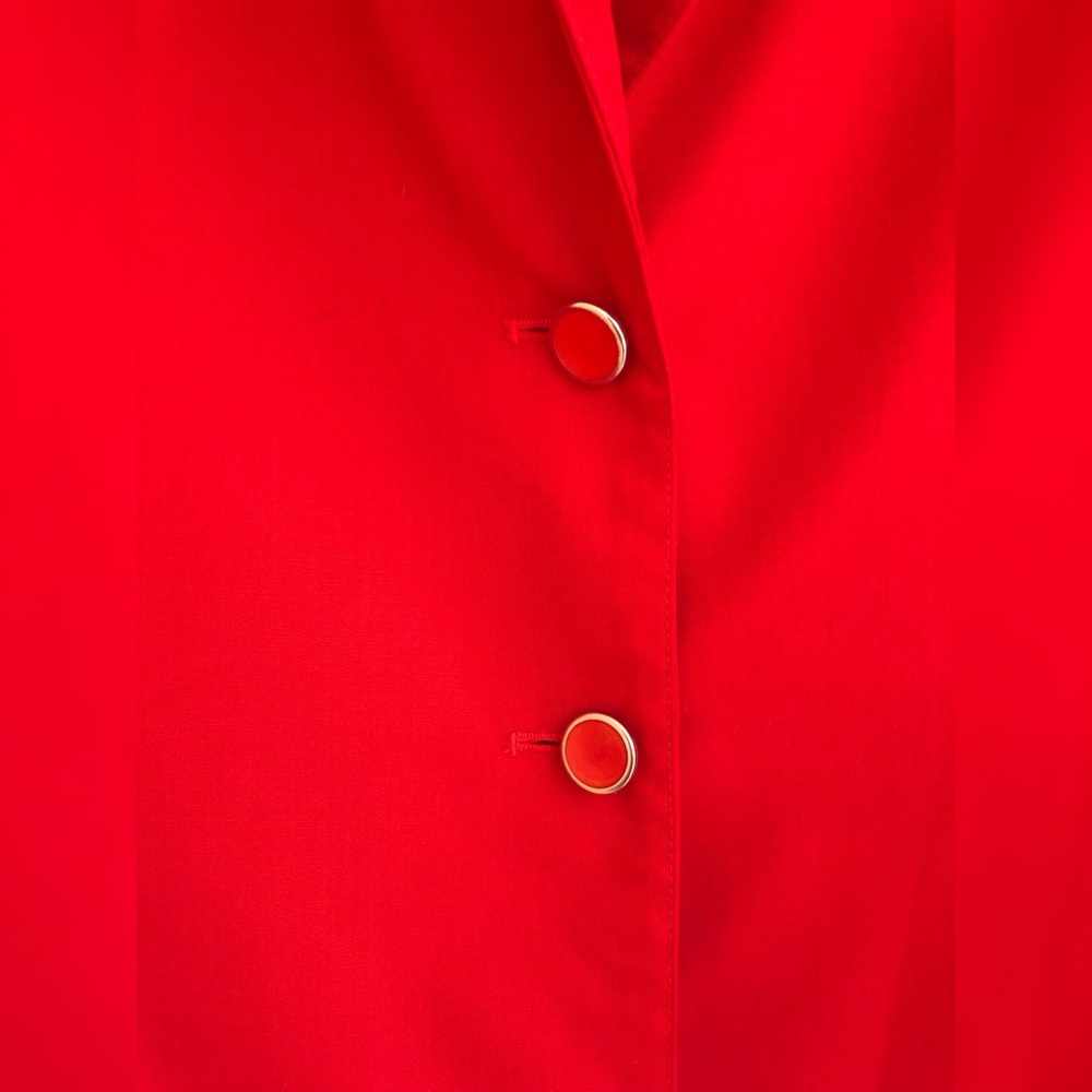 Vintage Red Blazer with Pockets - Picture 5 of 8